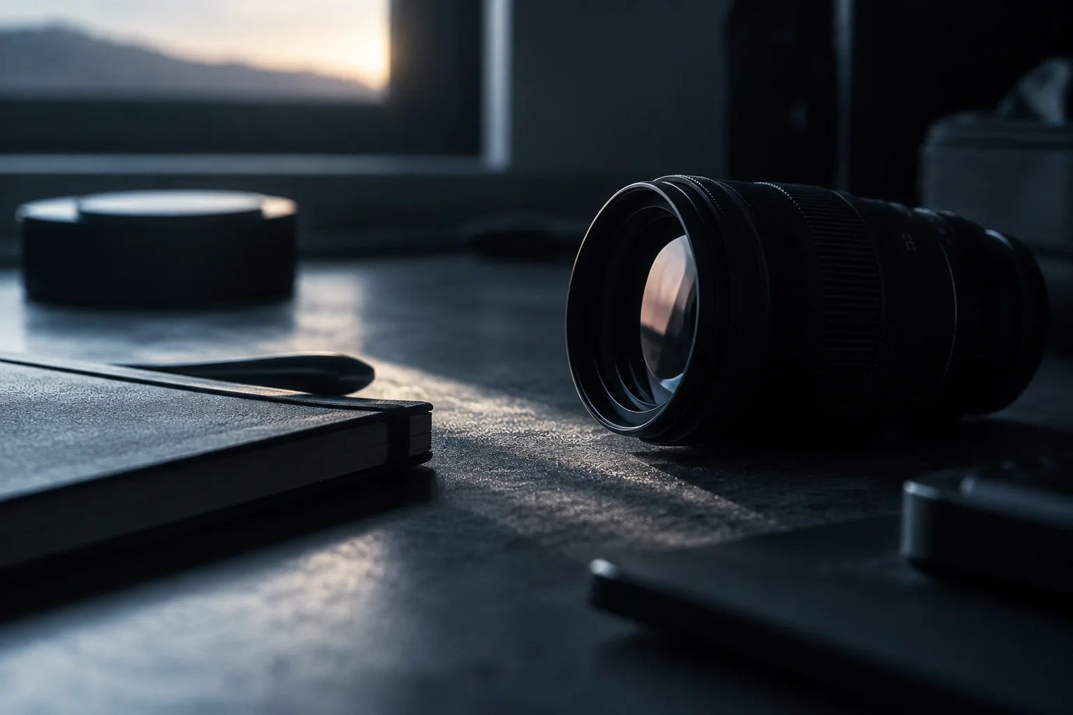 Illustrative close-up of a blank access surface and a narrow beam of light